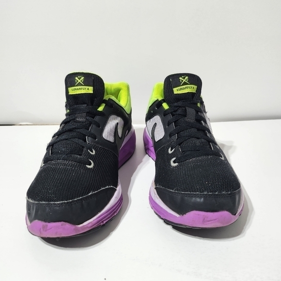 Nike Shoes Lunarfly 4 Women 8 Running  Sneaker 554676-053 Black Purple - Picture 7 of 11